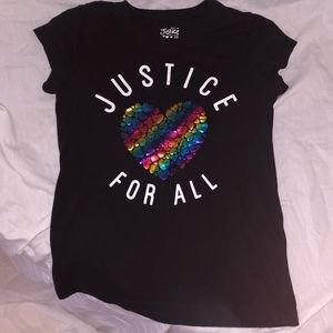 “Justice for All” Rainbow Heart Shirt